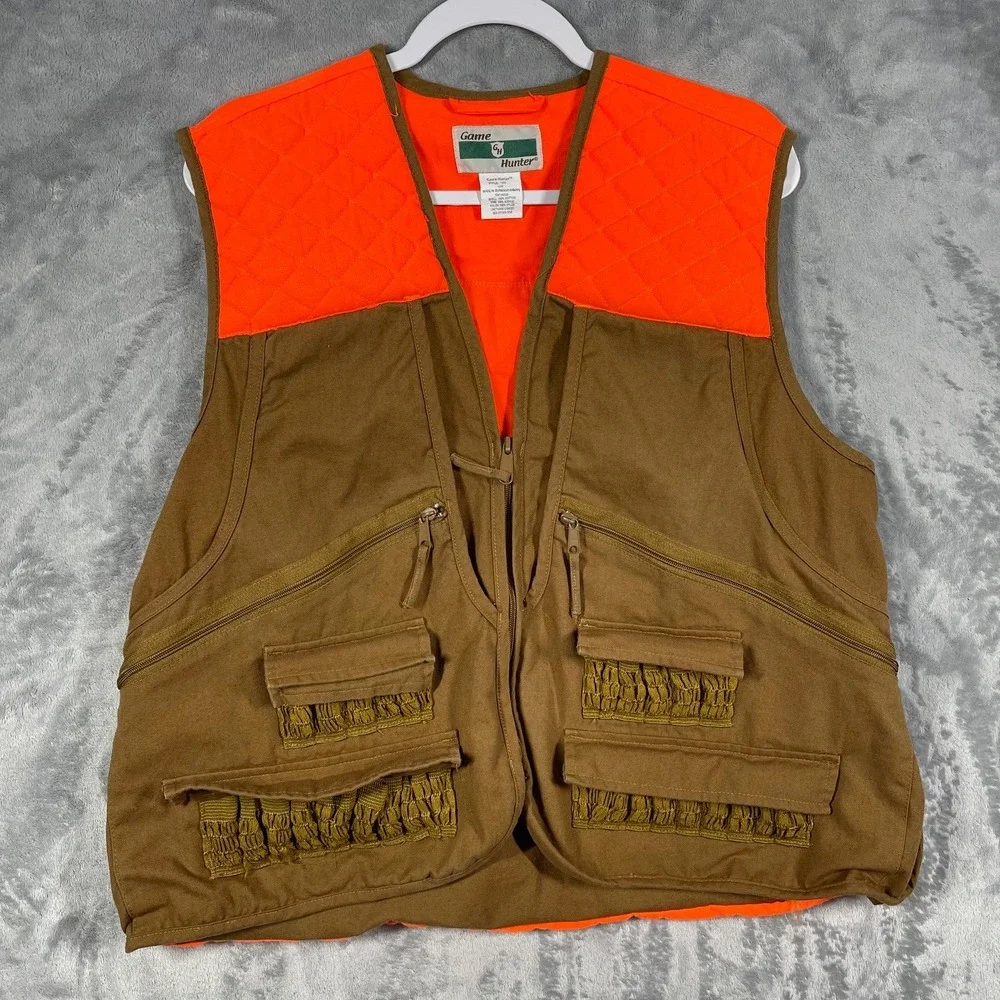 Game Hunting Vest L Utility Shell Pockets Game Pocket Outdoors Shooting Trap